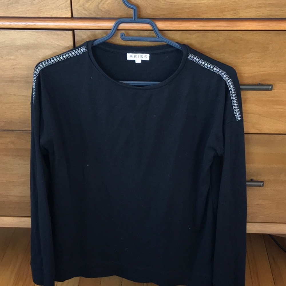 Reiss sweatshirt with cute metal accents Sz Small